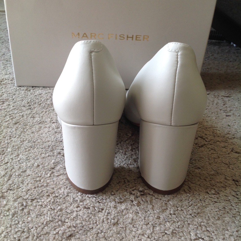 NEW Marc Fisher CAITLIN PUMP White Leather Pump 9M - Picture 11 of 14